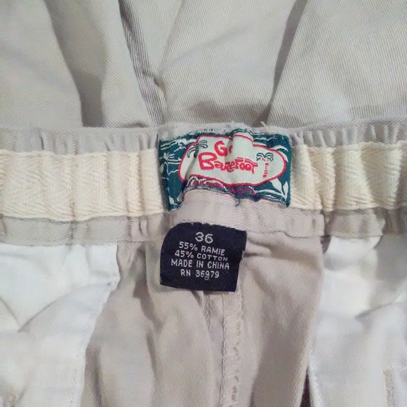 GO BARE FOOT men's Khaki shorts Waist 36 - Picture 5 of 5